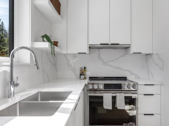 Secondary kitchen at Signature townhomes