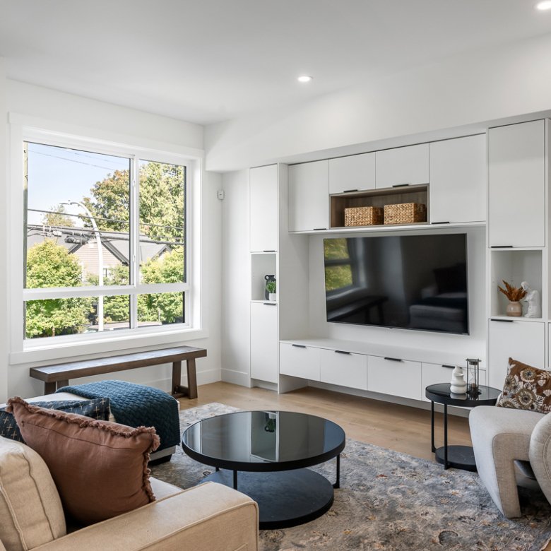 Interior living room at Signature Townhomes Surrey.