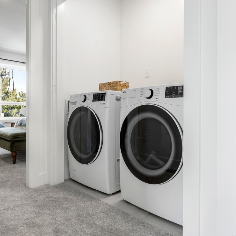 Side by side washer dryer at signature